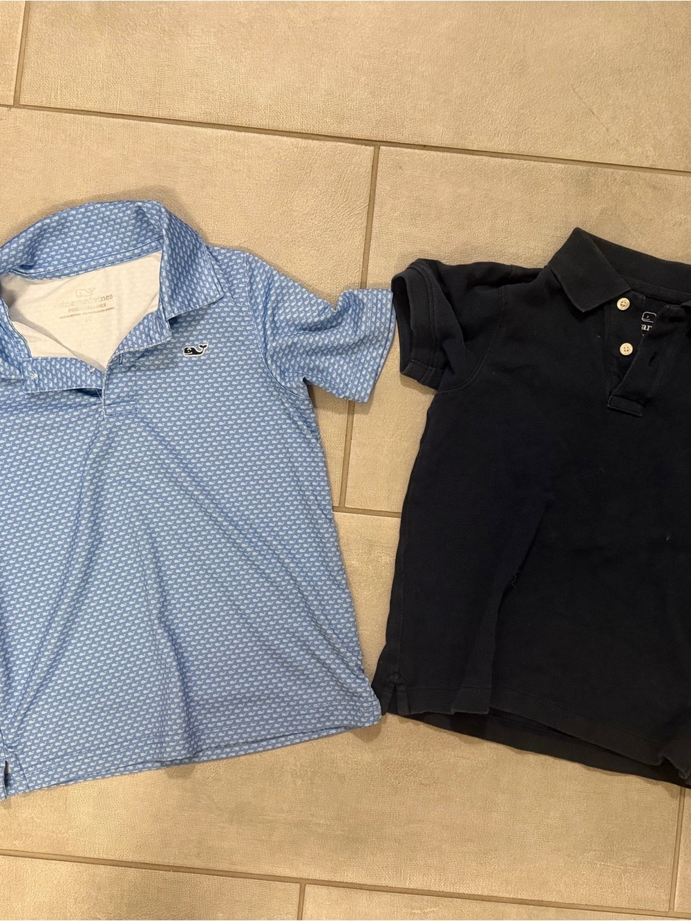 Vineyard Vines Polo Lot Size 3T - performance polo size light blue and navy